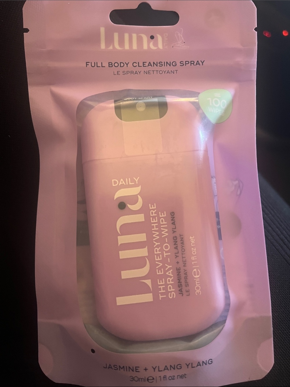 Luna Daily Full Body Cleansing Spray & Wipe - Pink